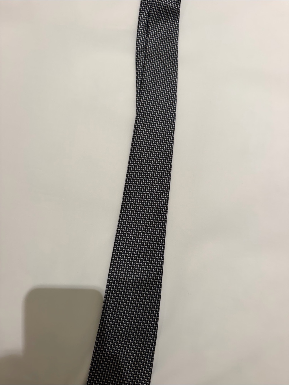 Bruno Piattelli Roma 100% Silk Black & Silver Micro Check Men’s Tie Handmad
